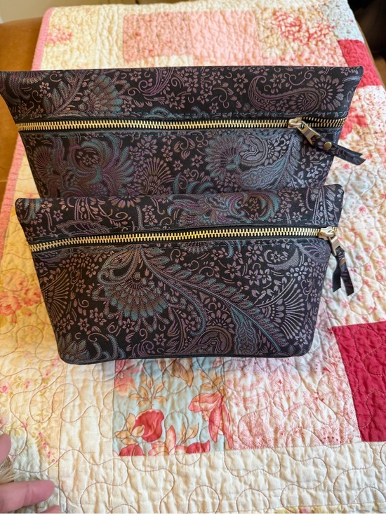 portland leather goods Handbags - Portland Leather Goods Masquerade Makeup Bags - L & XL